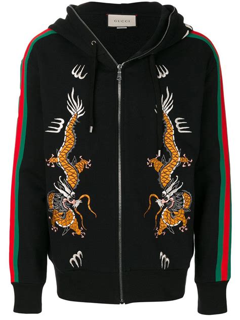 gucci zip-up hoodie|gucci dragonfly hoodie.